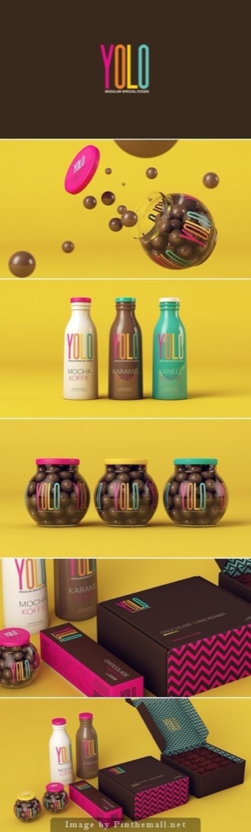 YOLO candy brand identity