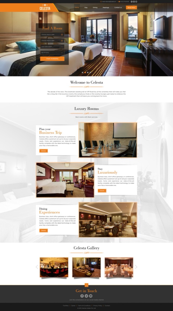 Website design example