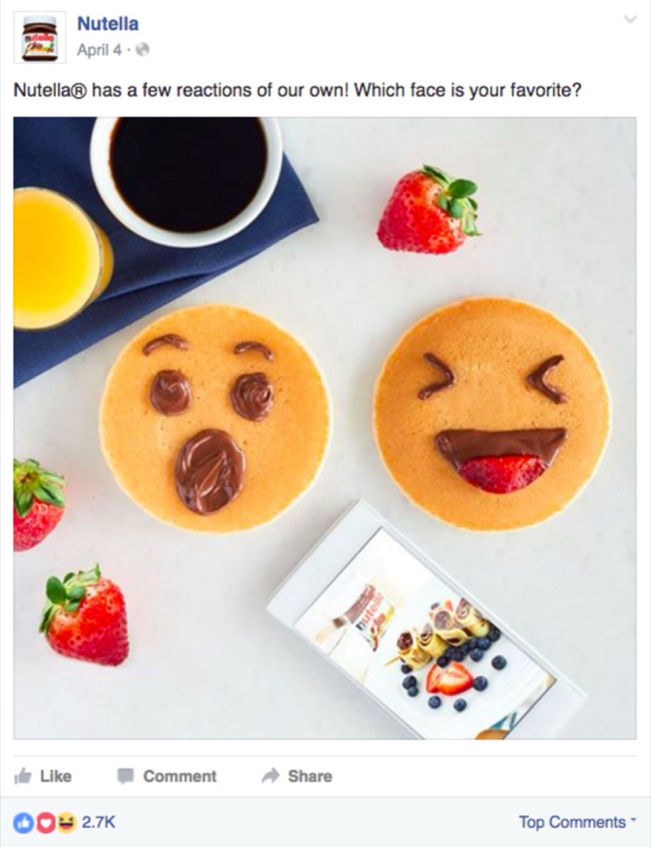 Nutella social media content strategy