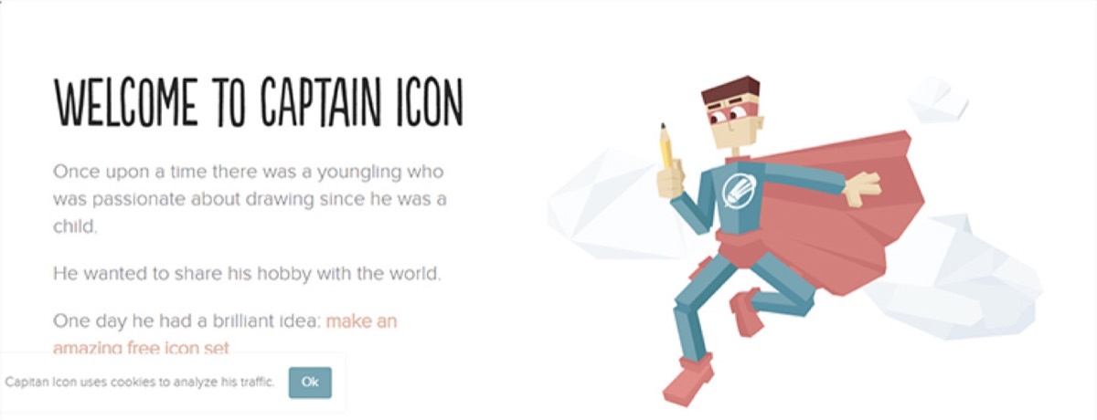 Brand mascot used in website design