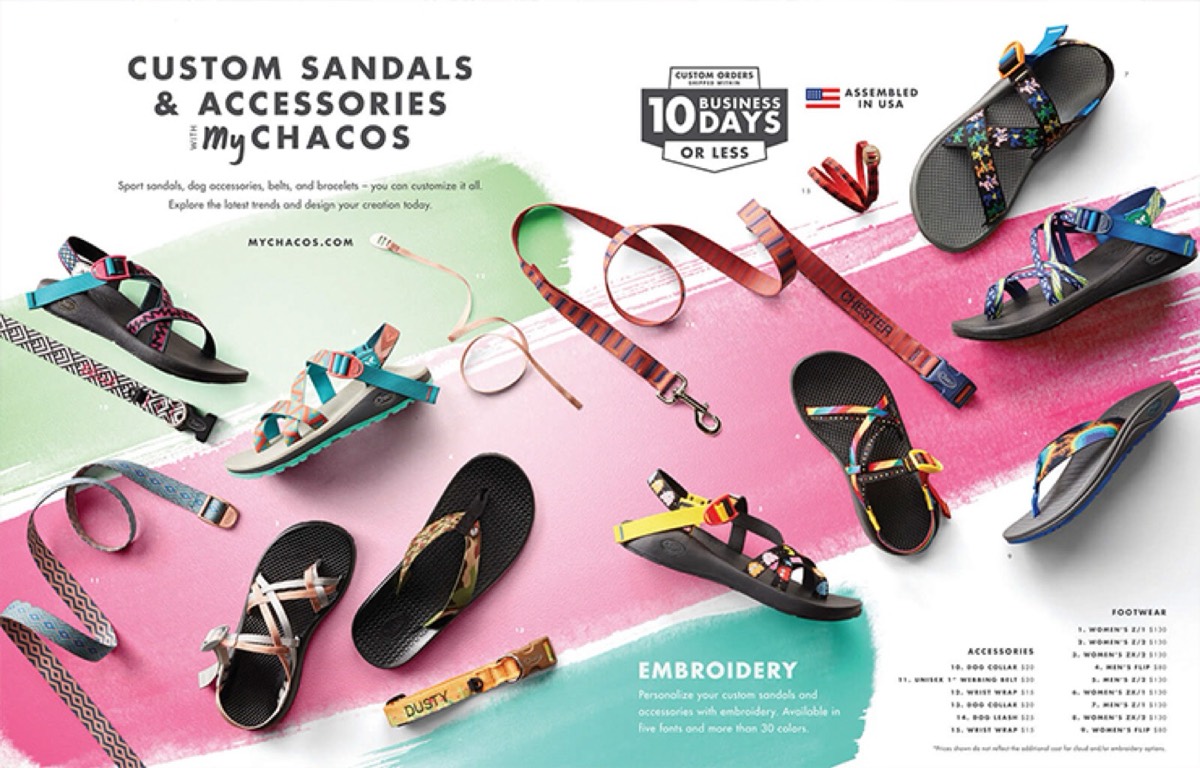 Chaco Footwear illustration in product catalogue