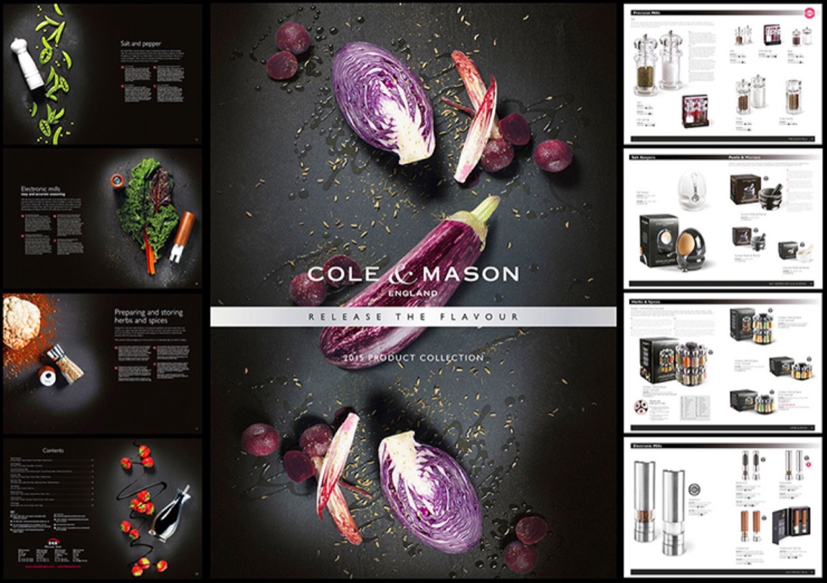Cole and Mason Kitchenware detailed product descriptions in catalogue