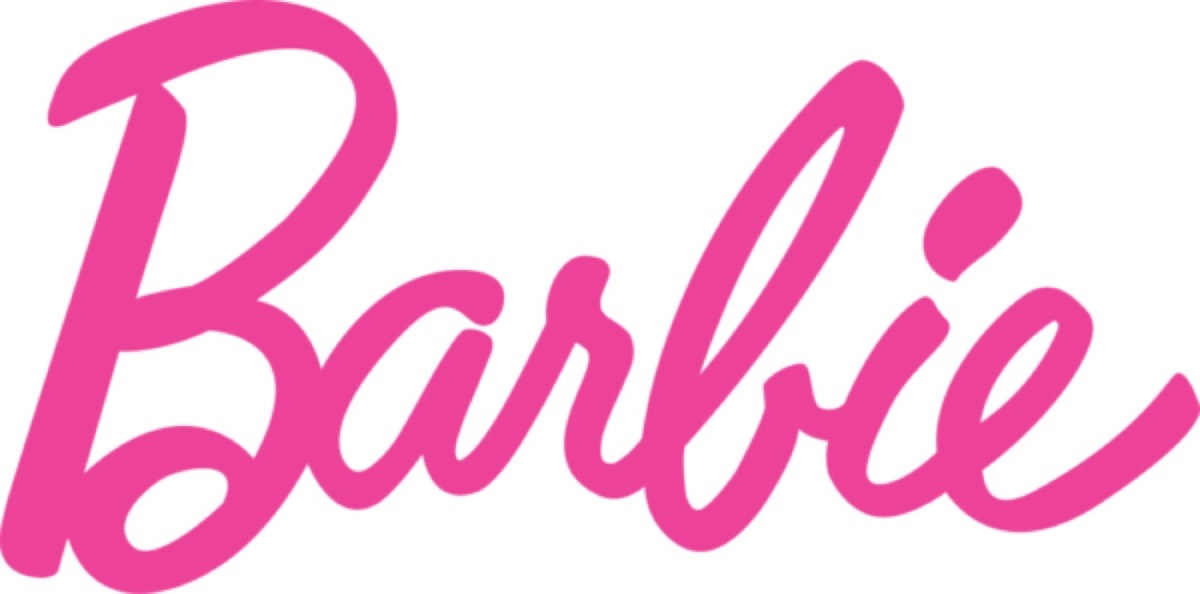 Barbie's iconic pink logo