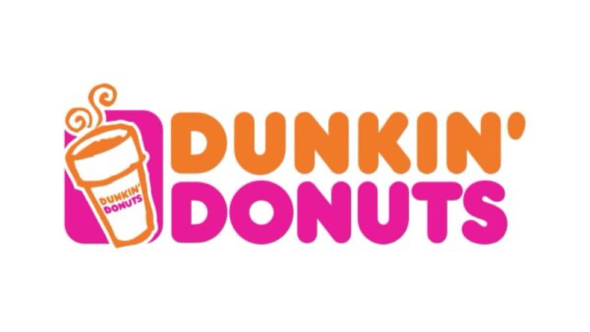 Dunkin' Donuts logo using pink for warmth