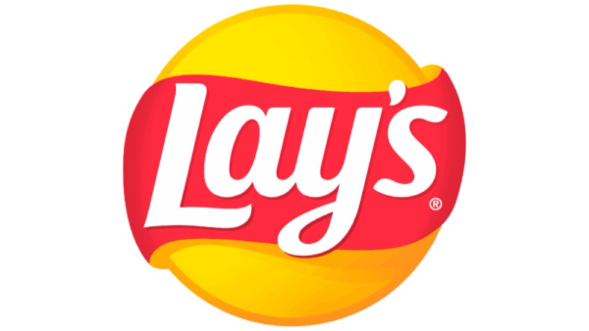 Lays' yellow and red logo combination for appetite appeal