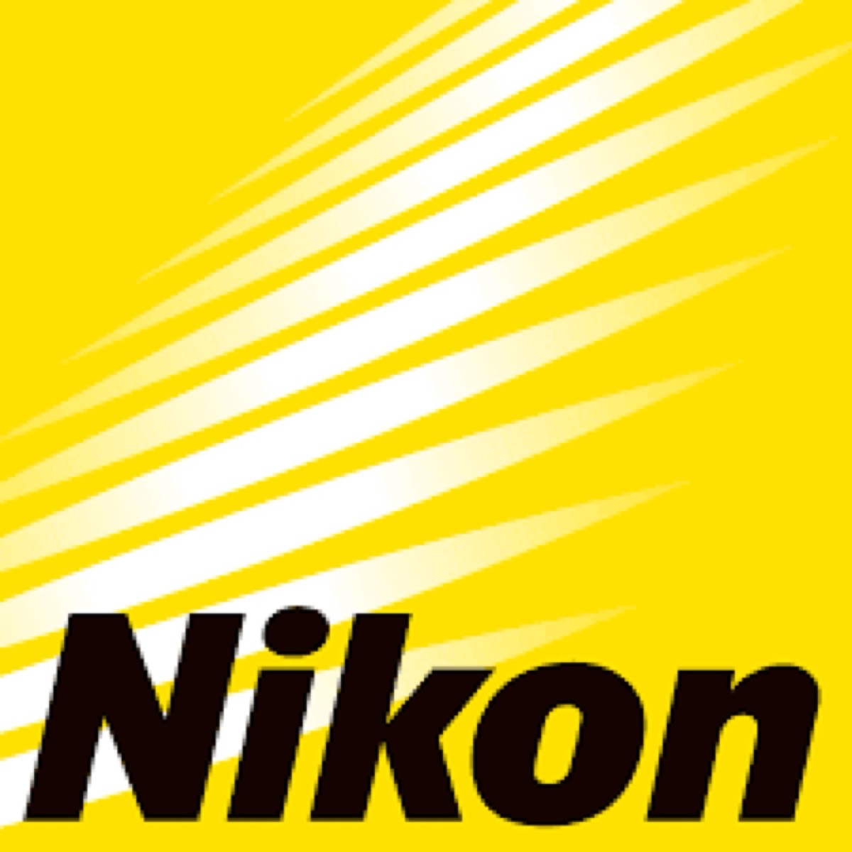 Nikon's yellow and black logo for technical precision