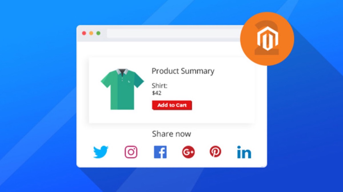 Social sharing options for eCommerce products