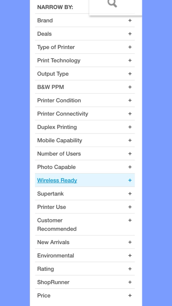 Advanced filter options for eCommerce navigation