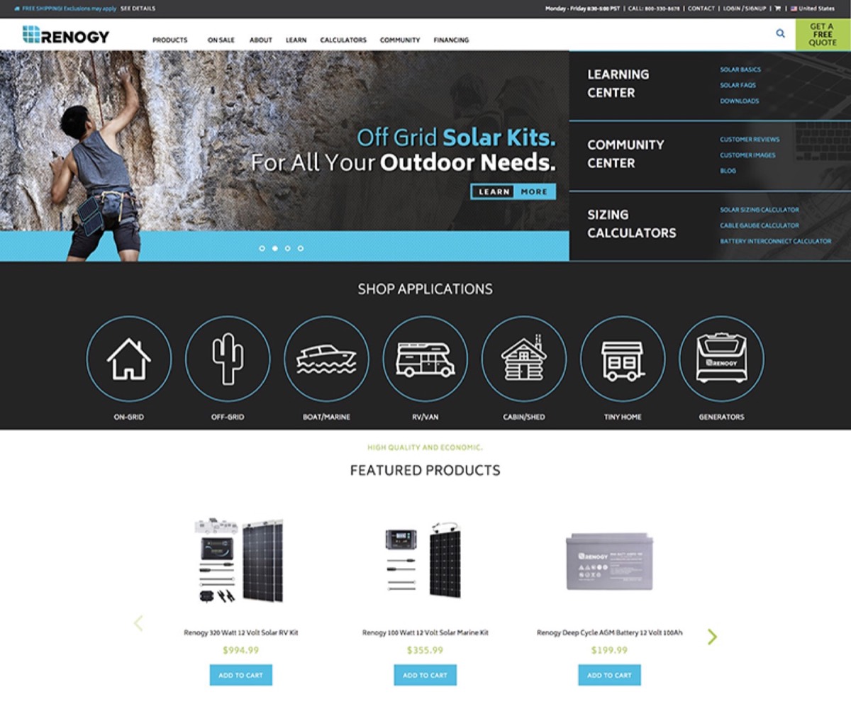 Bestseller products featured on eCommerce homepage
