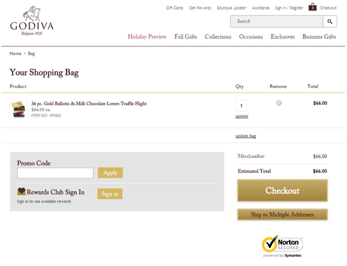 Clear shopping cart design for eCommerce