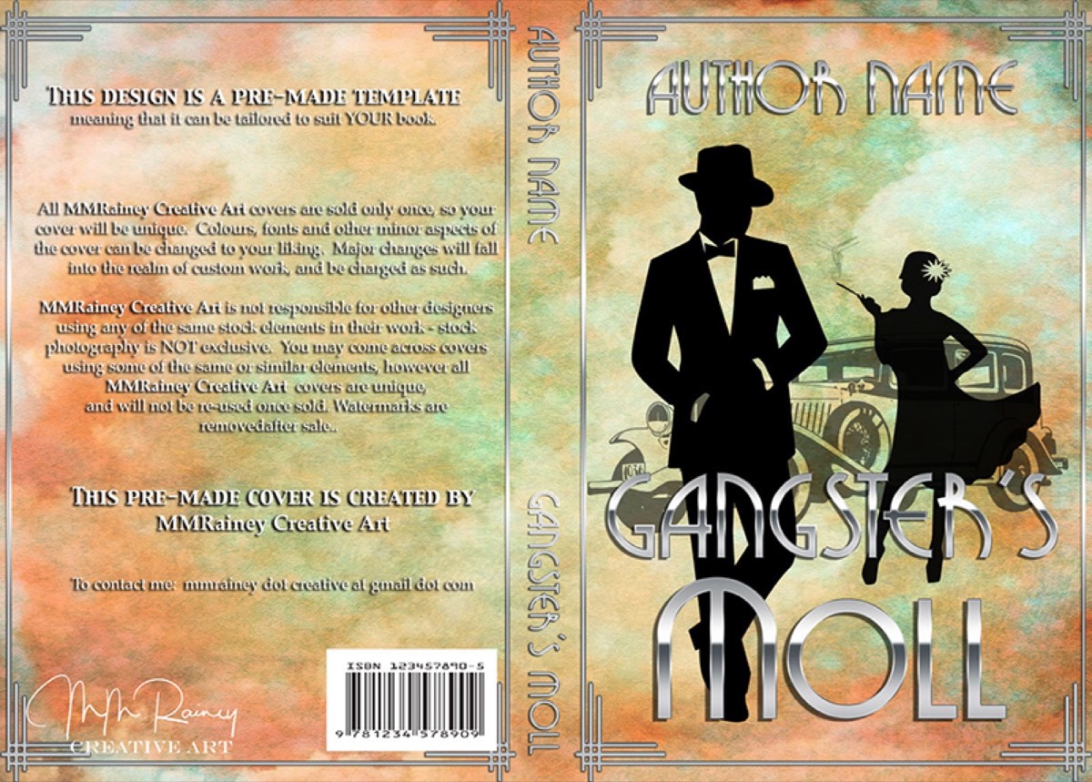 Retro book cover design with vintage elements