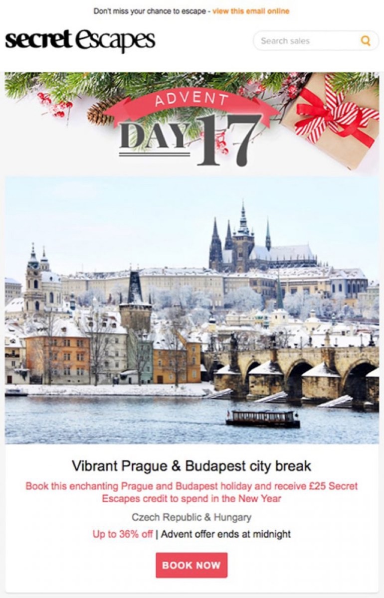 Seasonal email campaign design