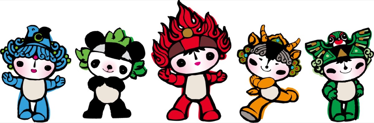 The five Fuwa mascots for Beijing 2008