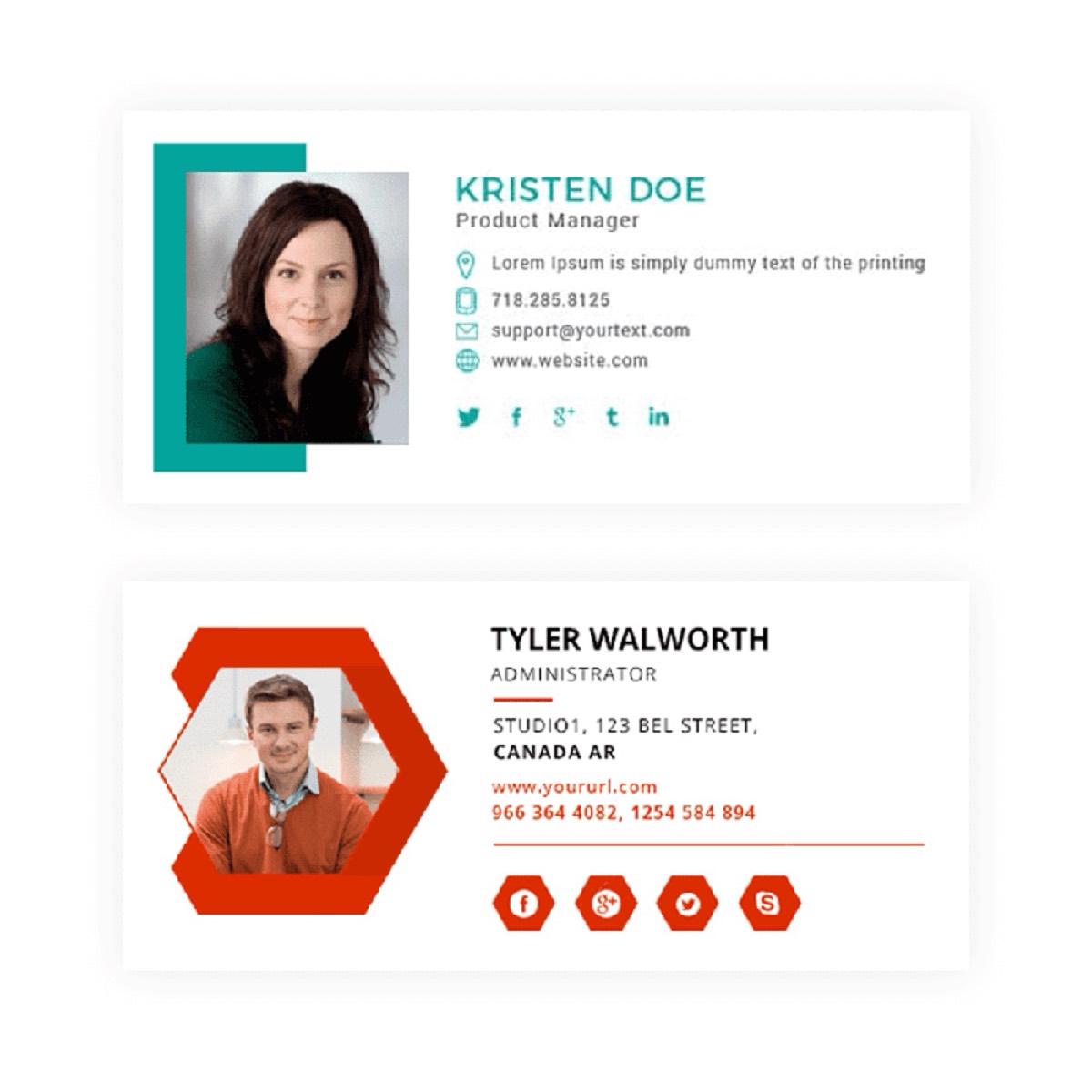 Professional photo in email signature